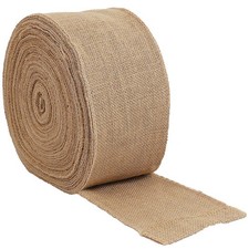 5 Inch x 11 Yards Natural Jute Burlap Fabric Ribbon Roll Rustic Craft DIY Wrap