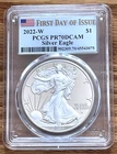 2022-(W) $1 American Silver Eagle 1oz PCGS PR70DCAM First Day of Issue FDOI