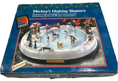 Vintage 1996 Mr. Christmas Mickey's Holiday Skaters Plays 25 Carols! RARE! NEW!!