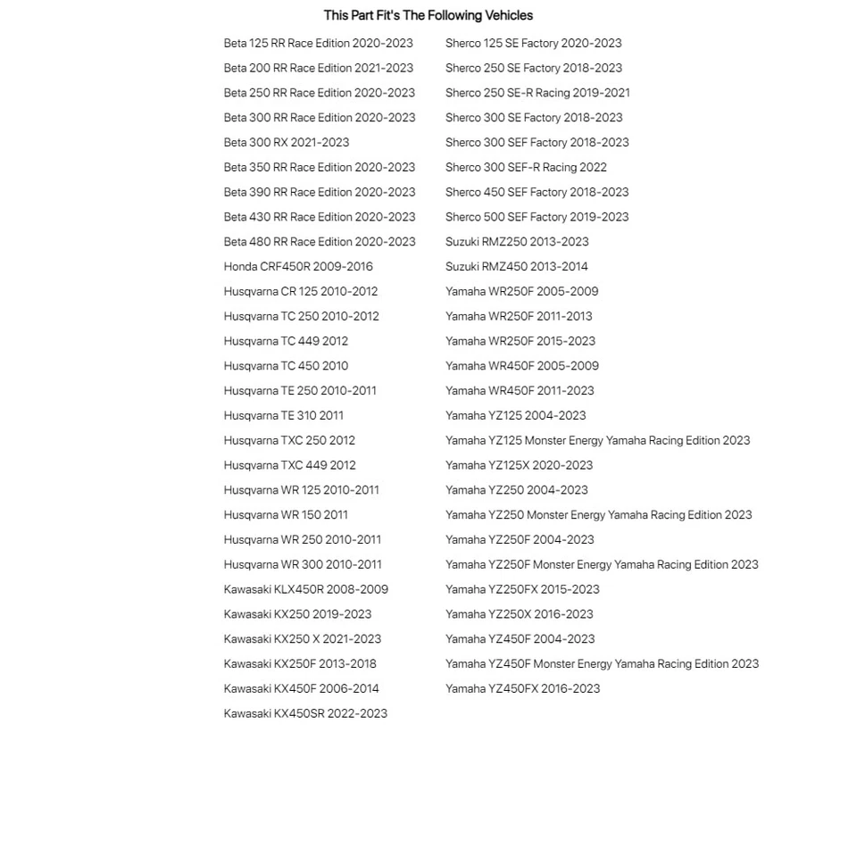 Внешние вилочные втулки Race Tech для YAMAHA YZ450F 2004-2023 - Изображение 3 из 4
