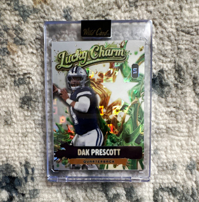 Wild Card Lucky Charm Dak Prescott Dallas Cowboys 1/1 One of One Football Card
