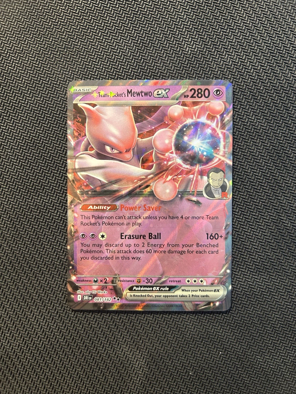 Pokemon TCG Team Rocket's Mewtwo ex 081/182! NM Condition! See Description!