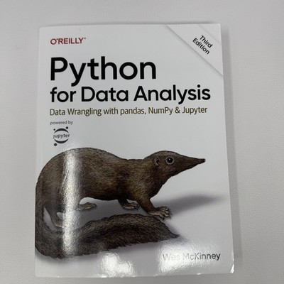Python for Data Analysis 3rd Edition Wes McKinney O'Reilly Paperback Data