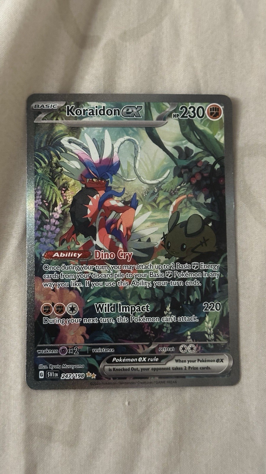 Koraidon EX 247/198 Scarlet & Violet Base Set SIR LP- (SEE PHOTOS)
