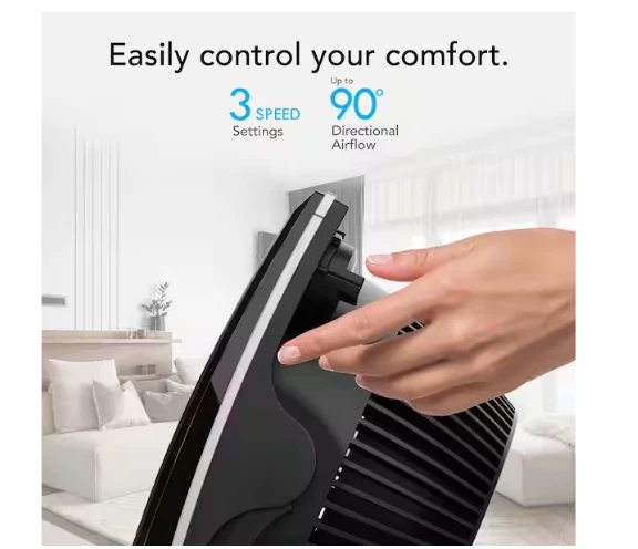 Vornado 673T 9.16 in. 3 Fan Speeds Table Fan in Black with Tilting Feature - Image 4 of 4