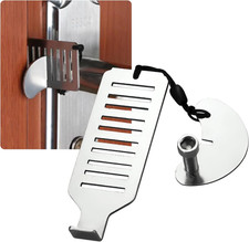 Instant Safety Portable Door Lock, Travel Door Stopper, Universal Quick Install
