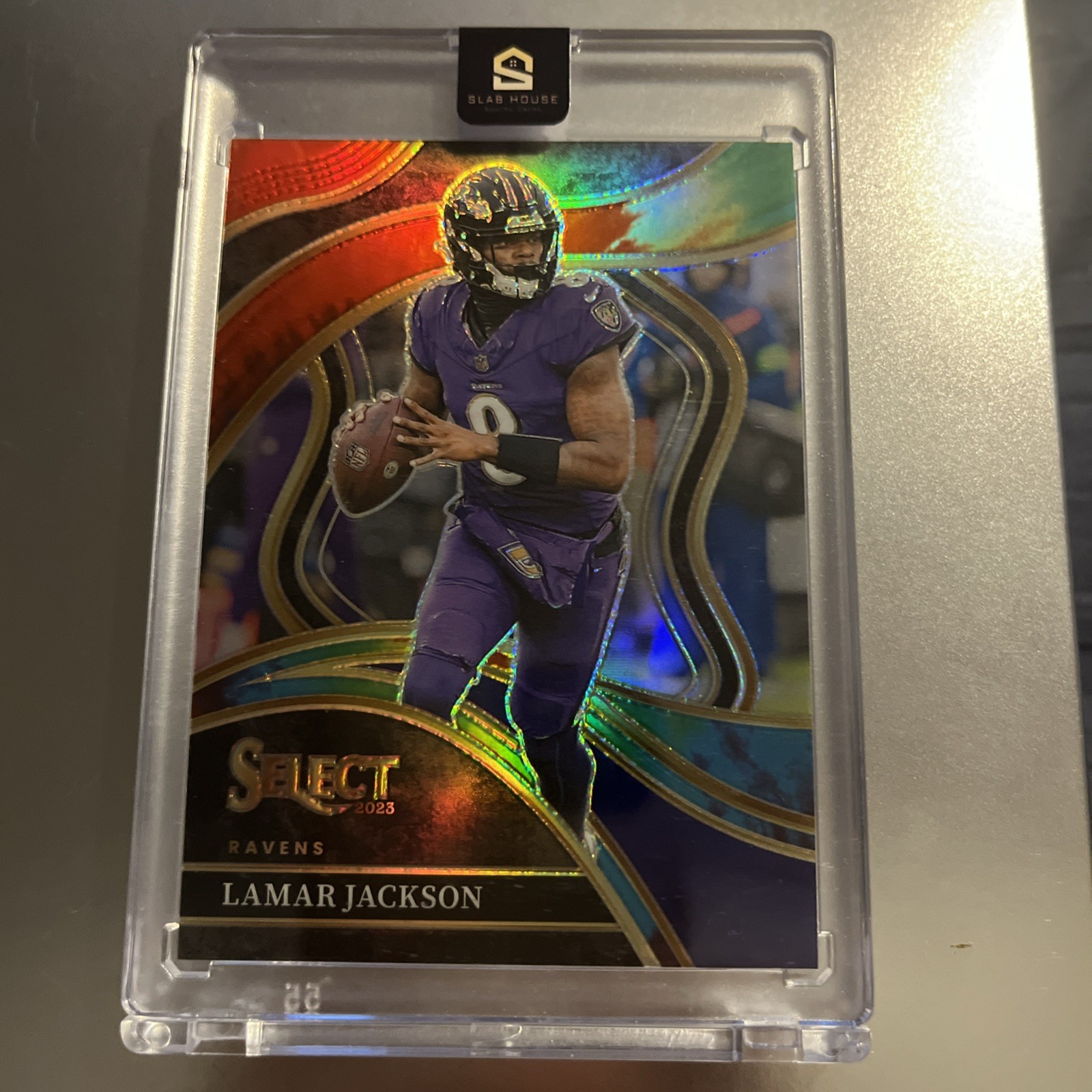 2023 Panini Select - Club Level Lamar Jackson #241 Tie-Dye Prizm /25
