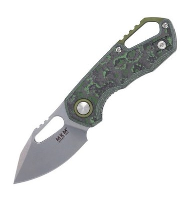 MKM SMKW Exclusive Isonzo - Jungle Wear Fat Carbon - Stonewash Clip Point M390