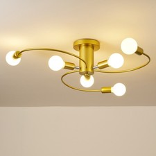 Deckenleuchte Industrial Gold Twist Modern 6-fach Unterputz Beleuchtung HAUSPRO