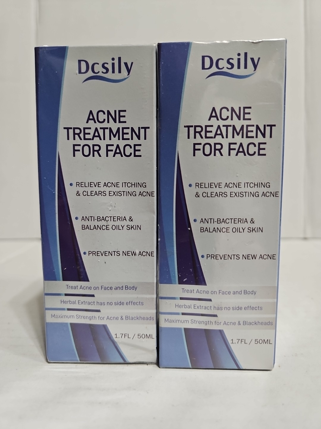 2 Pack- Dcsily Acne Treatment For Face 1.7 Fl Oz- Salicylic Acid- Tea Tree Oil