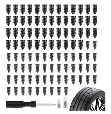 Rubber Tire nail Repair kit Screw in Tires Plugs Car SUV truck Van 60 PCS