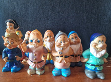 Biancaneve E I Sette Nani Pupazzo di Gomma anni 60 d'epoca Originali Collezione