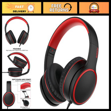 Lightweight Over-Ear Headphones with Microphone, Stereo Bass, Folding Design, 1.