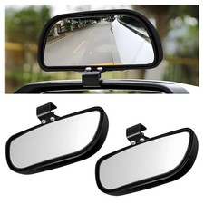 2PCS Car Blind Spot Mirror, Rectangular HD Glass Blind Spot Screw-on, Black