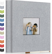 Photo Album Self Adhesive Scrapbook Album for Pictures, 40 Pages Linen Cover NEW