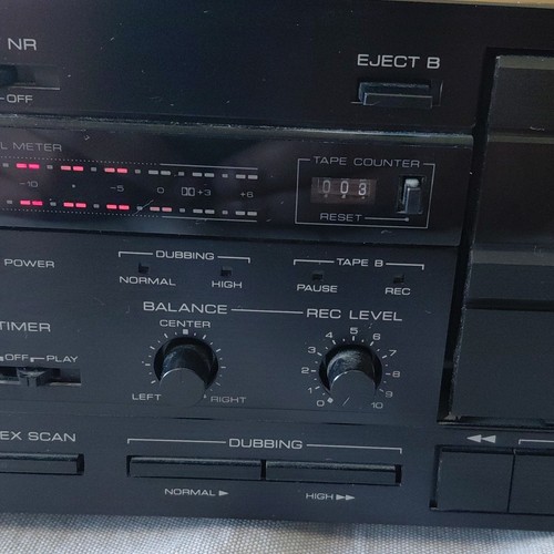 Kenwood KX-67W Stereo Double Cassette Deck Black Dolby NR High Speed ...