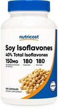 Nutricost Soy Isoflavones 150mg, 180 Veggie Capsules - Gluten Free, Non-GMO, Veg