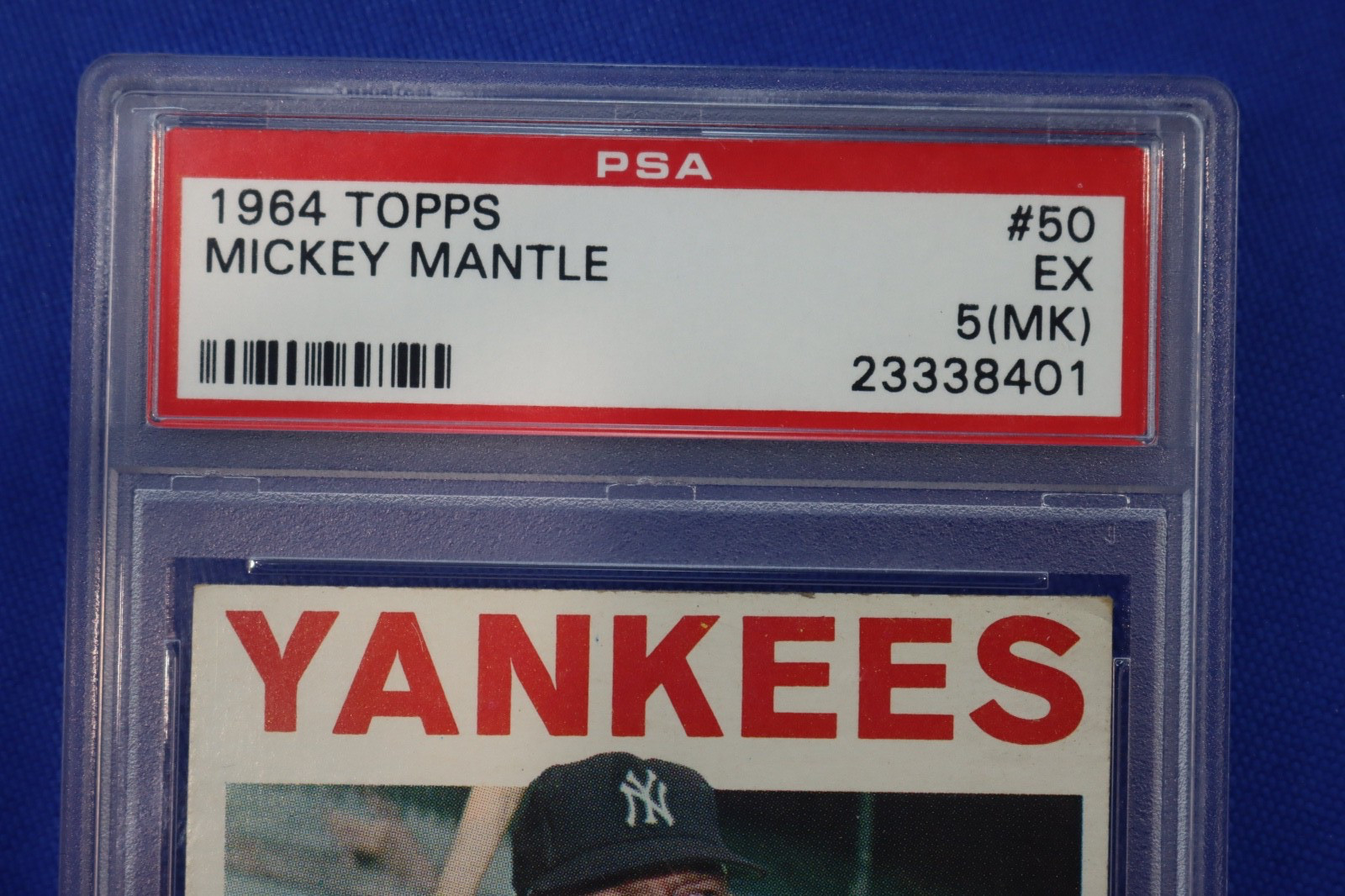 1964 Topps MICKEY MANTLE Baseball Card #50 PSA Graded 5 (MK) New York Yankee HOF view 6