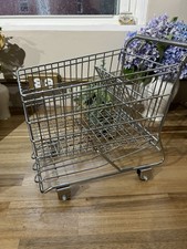 Metal Wire mini replica Shopping Cart Toy, Silver, Pretend Play Grocery Cart