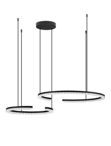 Nova Luce Pendelleuchte Greamy Schwarz HöHenverstellbar Dimmbar 43W 3000K IP20-image