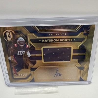 Kayshon Boutte 2023 Panini Gold Standard /199 RC Patriots Patch AutographCard
