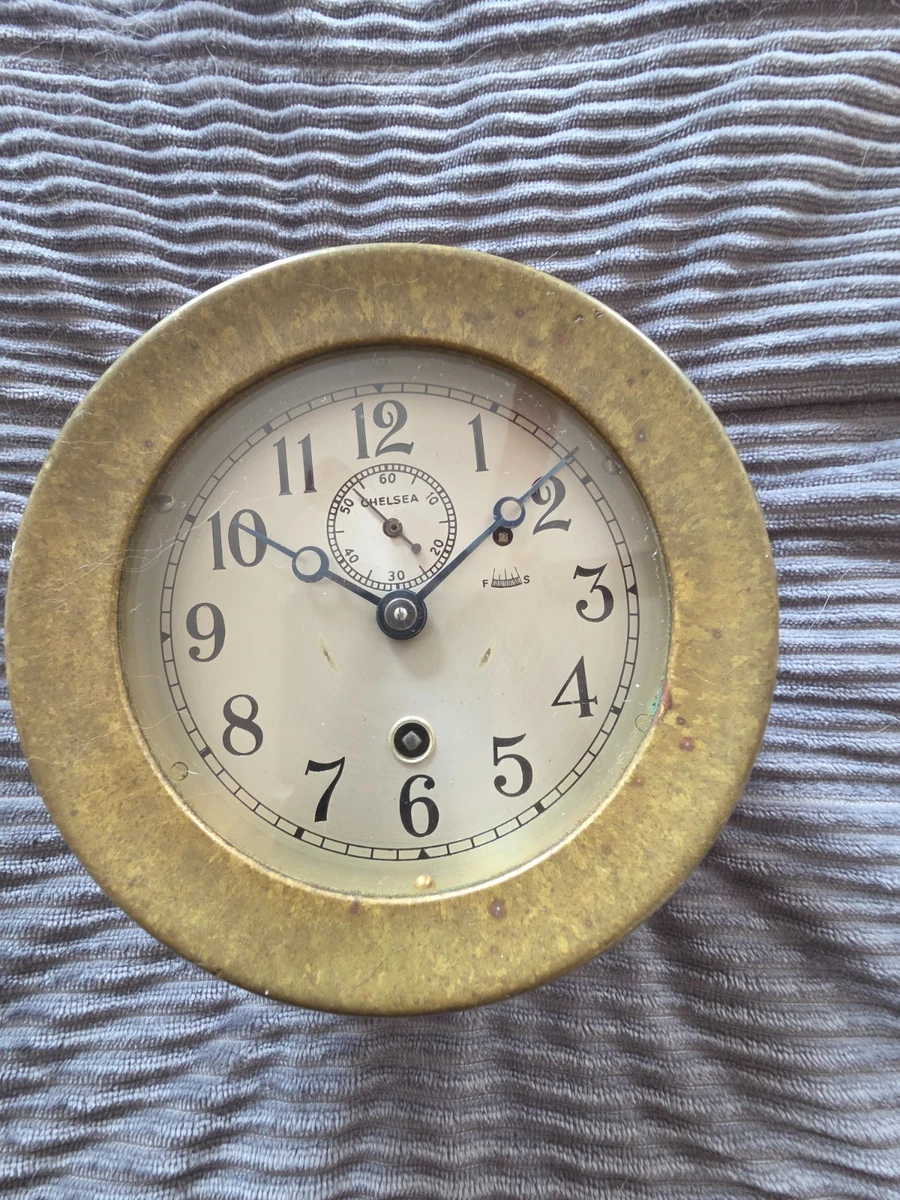 Chelsea Antique Original Ship's Clock Antique Maritime Clocks for
