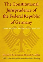 The Constitutional Jurisprudence Of The Federal Republic Of Germany Kommers Buch