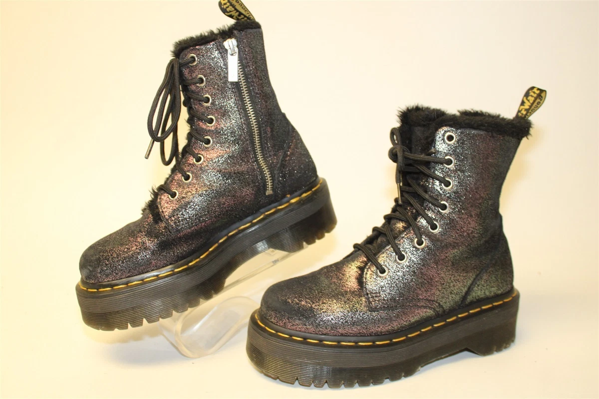 Dr. Martens Jadon 15265100 Damen Kletterschuhe, Zwart Zwart Gepolijst Glad 001, 43 EU : Dr. Martens