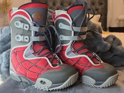 Vintage Airwalk HS 05/00 Snowboard Boots Mens 13 EU 48 Red Gray Korea Rare