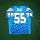 Junior Seau San Diego Chargers Reebok Authentic On-Field EQT Home Blue Jersey
