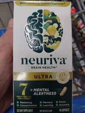 40 CAPSULES NEURIVA BRAIN HEALTH ULTRA EXP 08/26