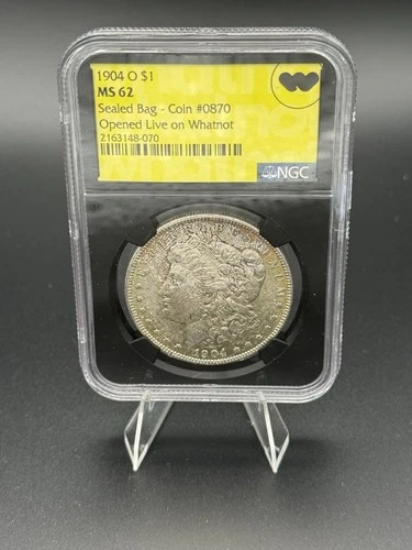 1904 O Morgan Silver Dollar MS62 - Graded NGC -0870