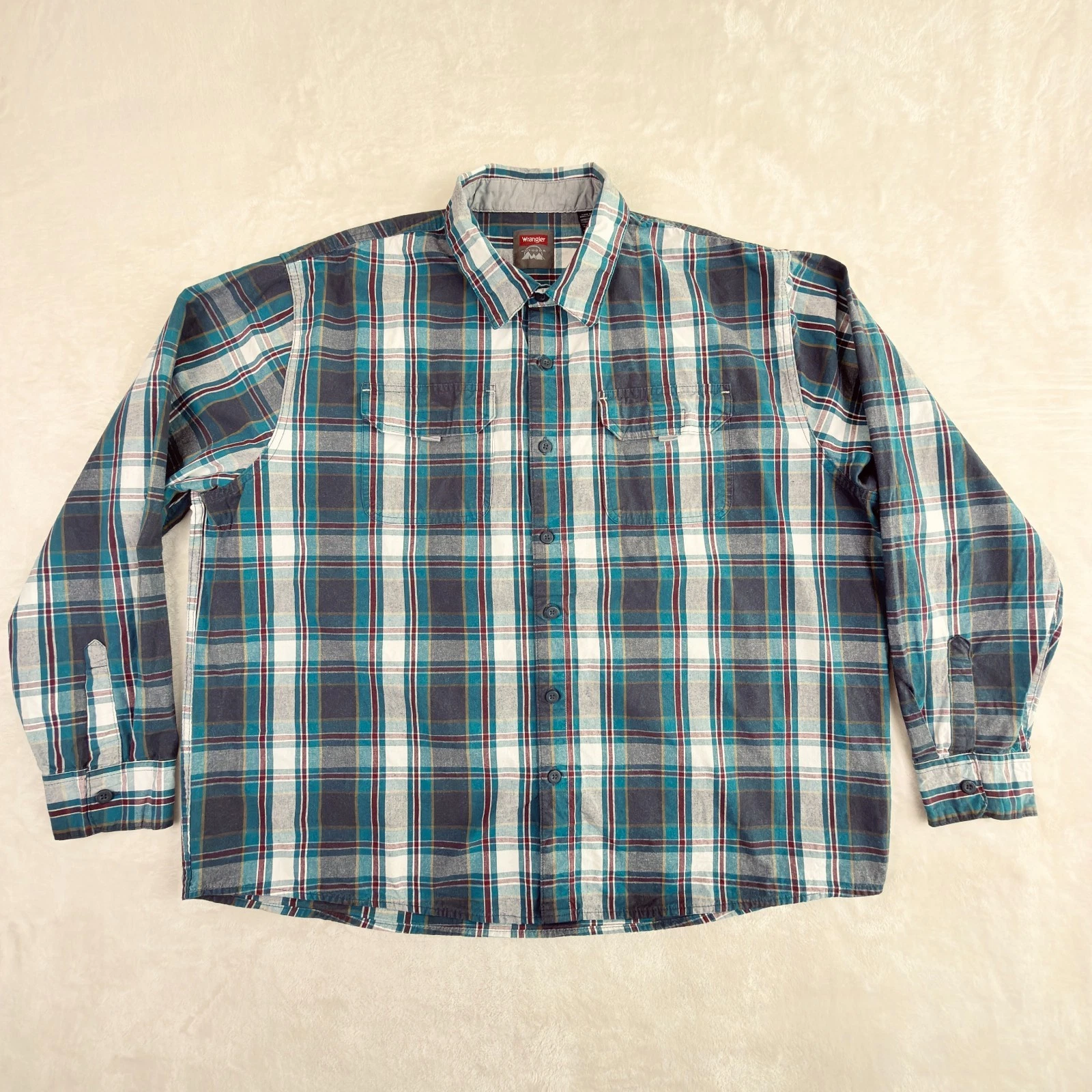 Wrangler Shirt Mens 2XL Blue Plaid Outdoor Long Sleeve Button Up Pockets Casual
Opens in a new windo