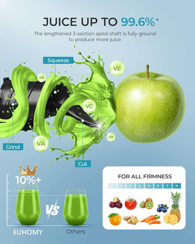Exprimidor prensado en frio 250W 55 pulgadas facil limpiar frutas y verduras - Bild 4 von 12