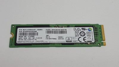 Samsung PM951 MZ-FLV2560 256 GB NVMe 80mm Solid State Drive