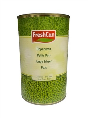 Fresh Can Grüne Erbsen, Sehr Fein, 2,8kg   vegan, glutenfrei, proteinreich