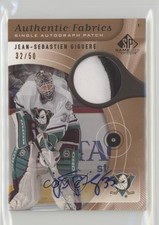 2005 SP Game Used Edition 32/50 Jean-Sebastien Giguere #AAP-JG Patch Auto 1r5l