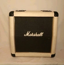  1980's MARSHALL LEAD 12 WHITE ANGLED CABINET ONLY 10" CELESTION SPEAKER