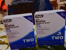 Rugby Clear Nicotine Transdermal System Patch Step Two 14mg 2 BOXES