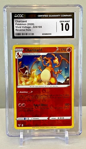 Charizard Reverse Holo 025/185 Vivid Voltage 2020 - CGC 10 GEM MINT Pokemon TCG