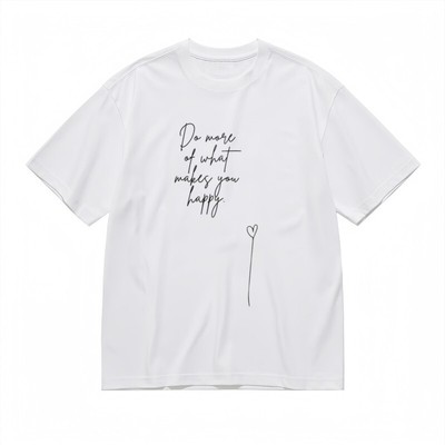 Women's Comfy Classic T-Shirt Positive Life Motto with Minimalist Sketch Tee USA