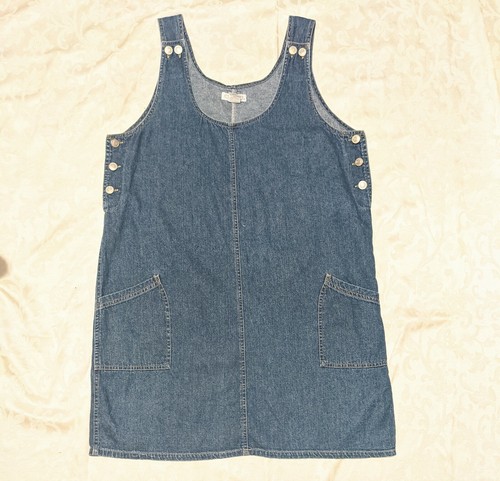 Floral Denim Dress Vintage 1990s Maxi Dress Cherokee Jumper Jean