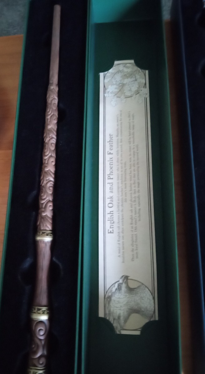 Ollivanders English Oak and Phoenix Feather wand. New in box, from