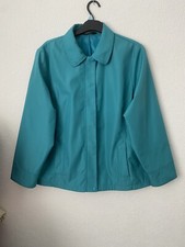 Ladies Jacket Size L Blue Two Side Pockets Zip Fastener From Bm
