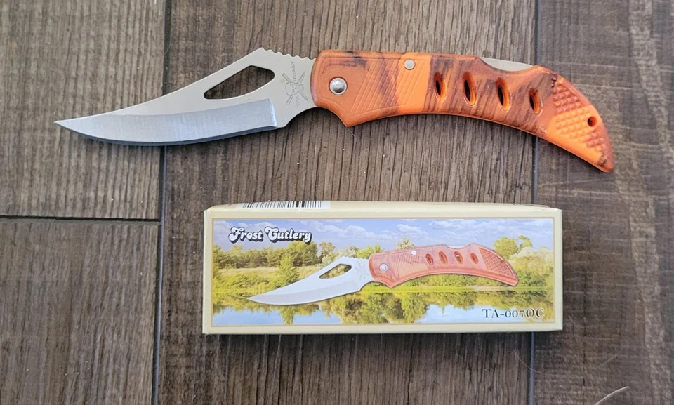 LOTE de 4 cuchillos plegables Frost Cutlery boina verde y naranja camuflaje Foto 4 de 4
