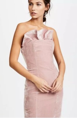 cinq a sept pink velvet dress NEW CINQ A SEPT PINK VELVET MINI DRESS 00