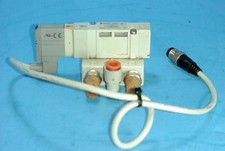 SMC SV2200-5W2U-02T Pneumatic Solenoid Valve with Manifold Block 24VDC