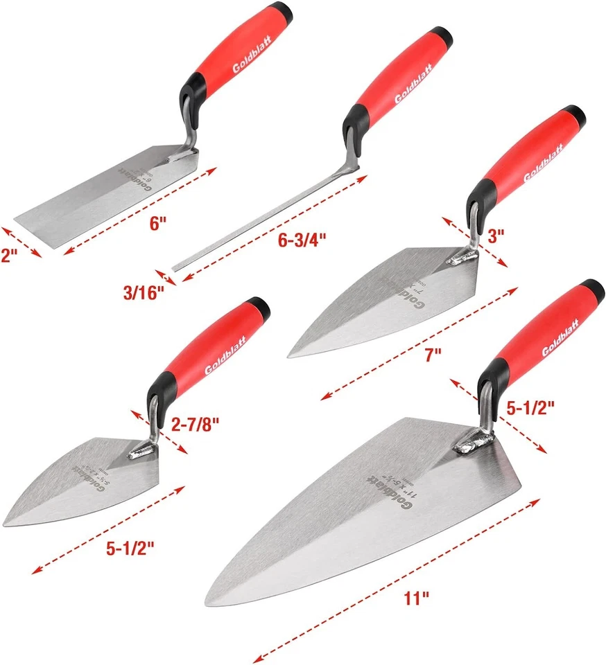 Juego de herramientas manuales de albañilería Goldblatt 12 piezas organizado en bolsa de herramientas ahorro de mano de obra NUEVO Foto 2 de 4