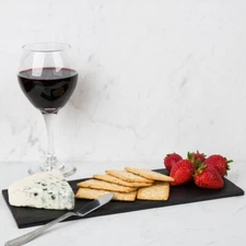 Display delicious appetizers or desserts on Faux Slate Plate 12.75"x5"
