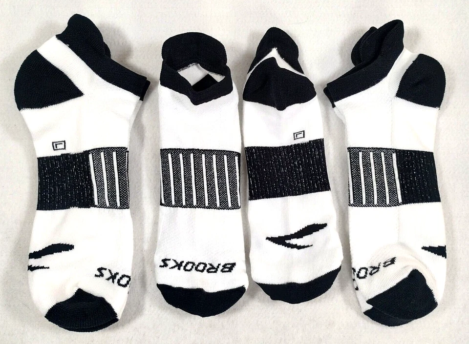 Brooks Ghost Midweight Socks Size Large Black White 3 Pairs NWOT - Image 2 of 3